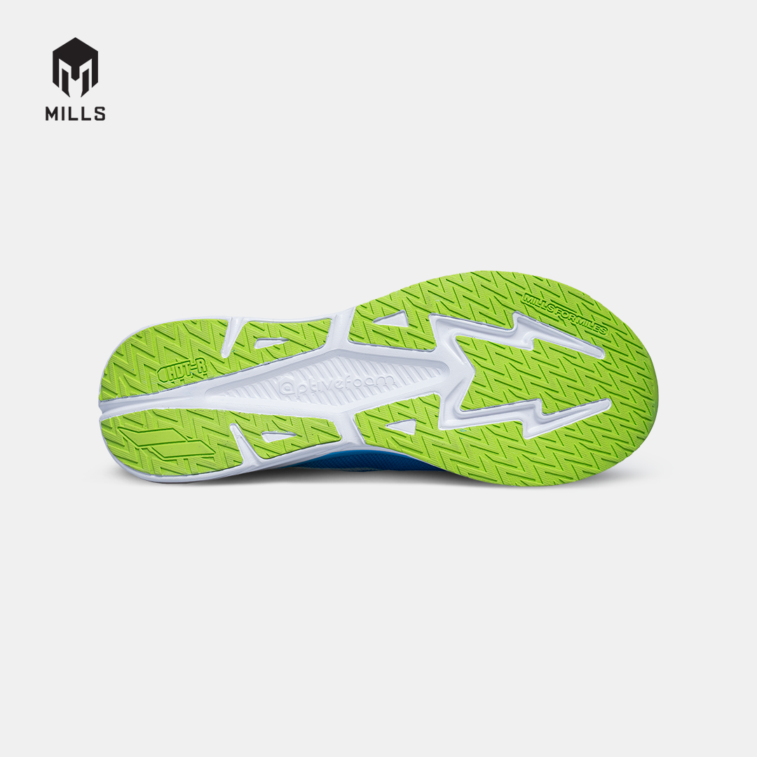 MILLS SEPATU LARI RUNNING SHOES ENERMAX CUSHION M3 WHITE/BLUE/LIME.GREEN 9104203