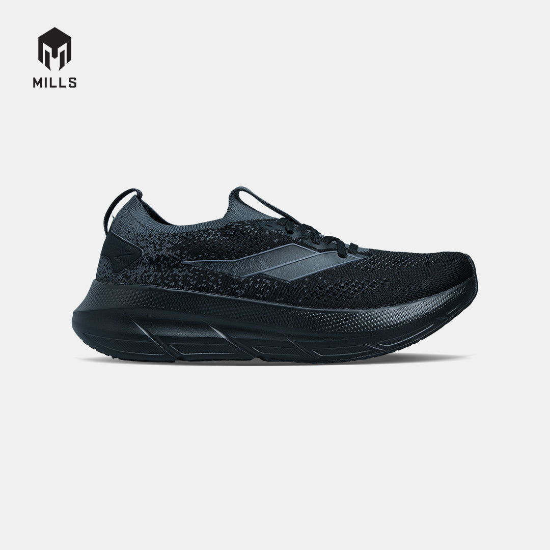 MILLS SEPATU LARI RUNNING SHOES ENERMAX NANOKNIT M2 BLACK/DK.GREY 9108109