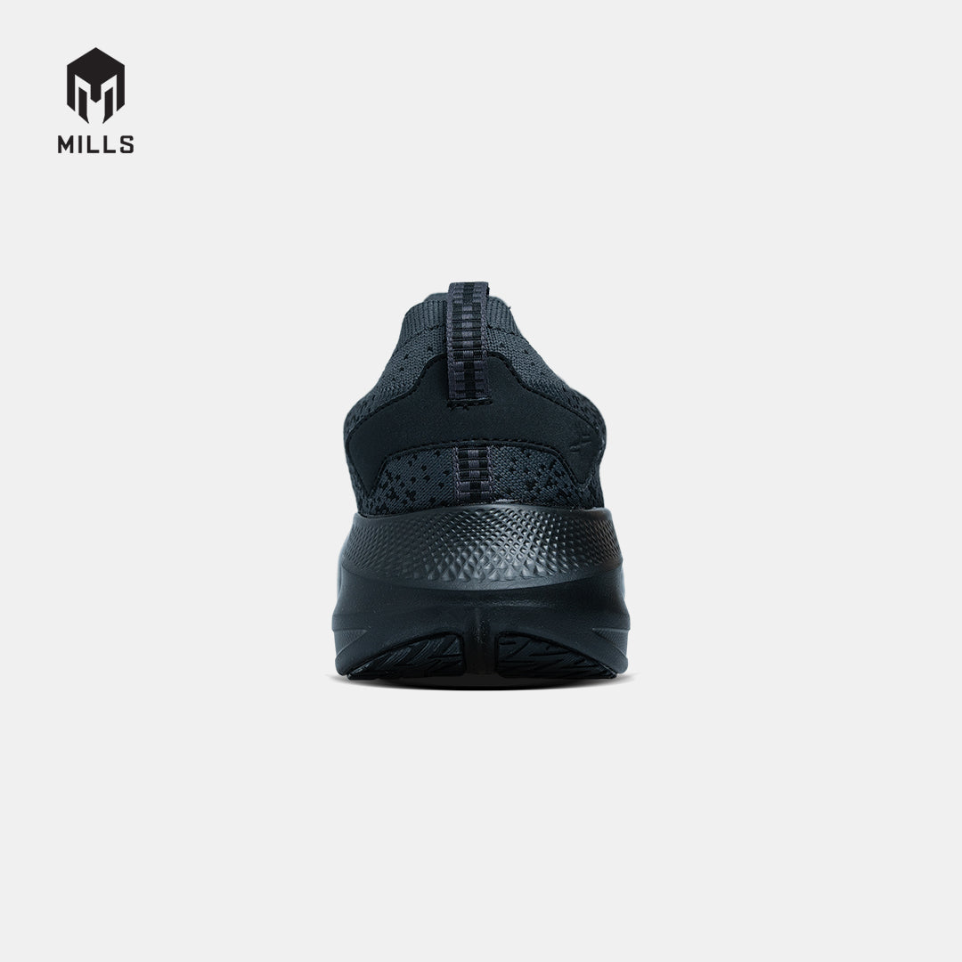 MILLS SEPATU LARI RUNNING SHOES ENERMAX NANOKNIT M2 BLACK/DK.GREY 9108109