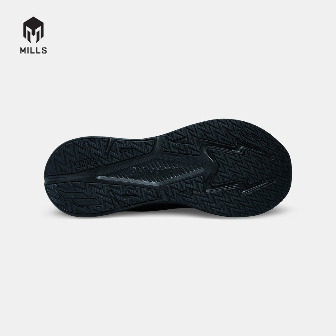 MILLS SEPATU LARI RUNNING SHOES ENERMAX NANOKNIT M2 BLACK/DK.GREY 9108109