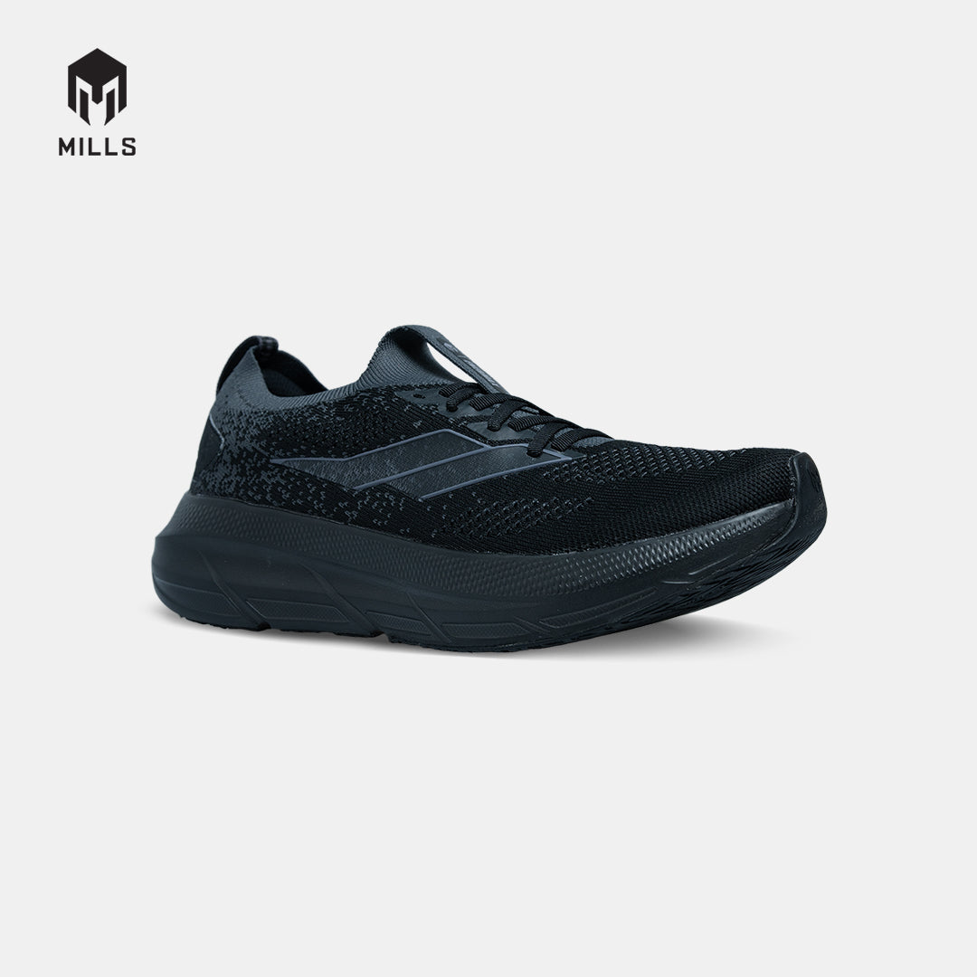 MILLS SEPATU LARI RUNNING SHOES ENERMAX NANOKNIT M2 BLACK/DK.GREY 9108109