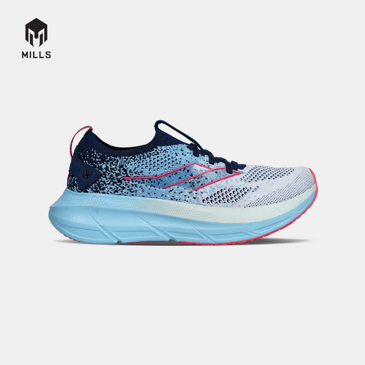 MILLS SEPATU LARI RUNNING SHOES ENERMAX NANOKNIT M2 NAVY/CYAN/RED CORAL 9108104
