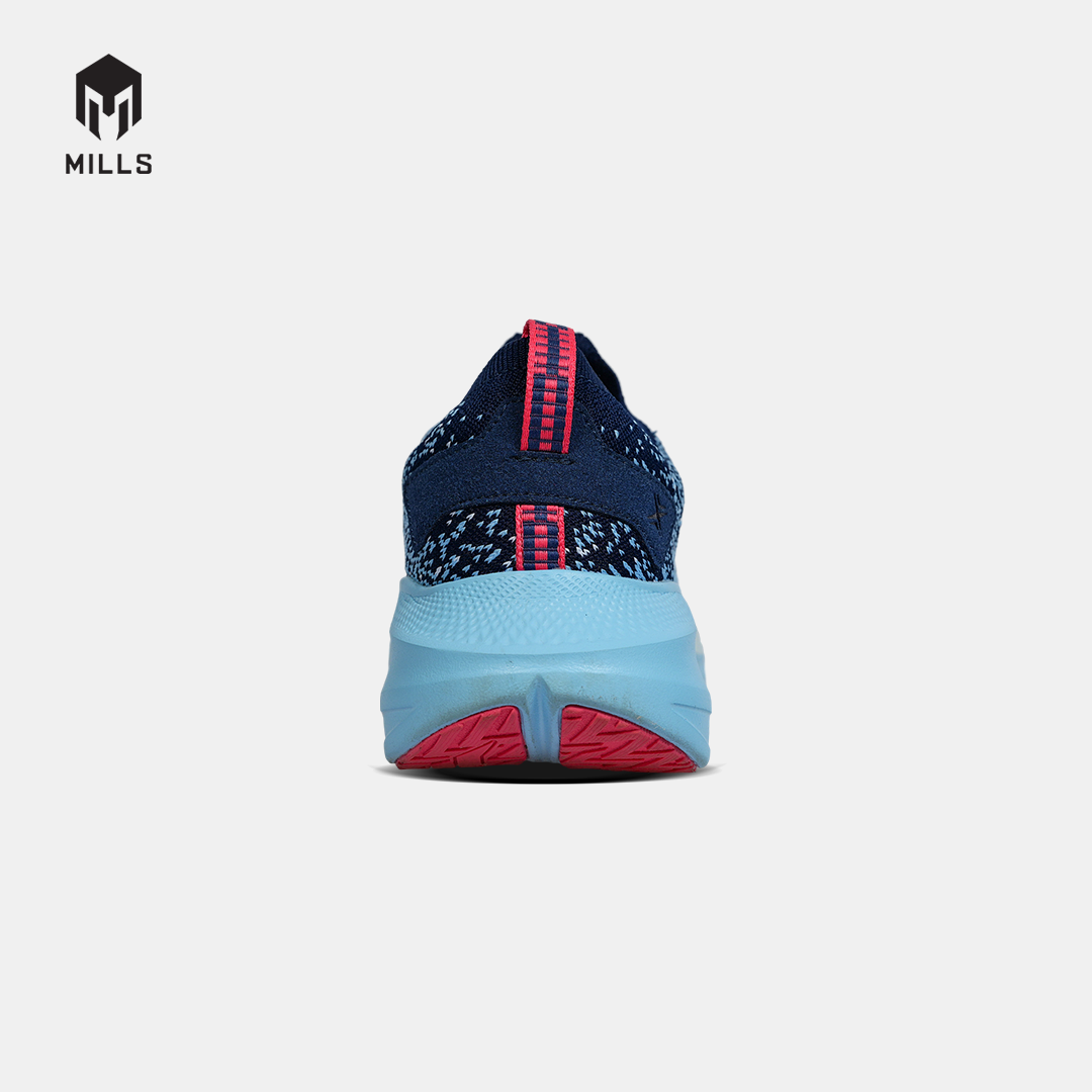 MILLS SEPATU LARI RUNNING SHOES ENERMAX NANOKNIT M2 NAVY/CYAN/RED CORAL 9108104