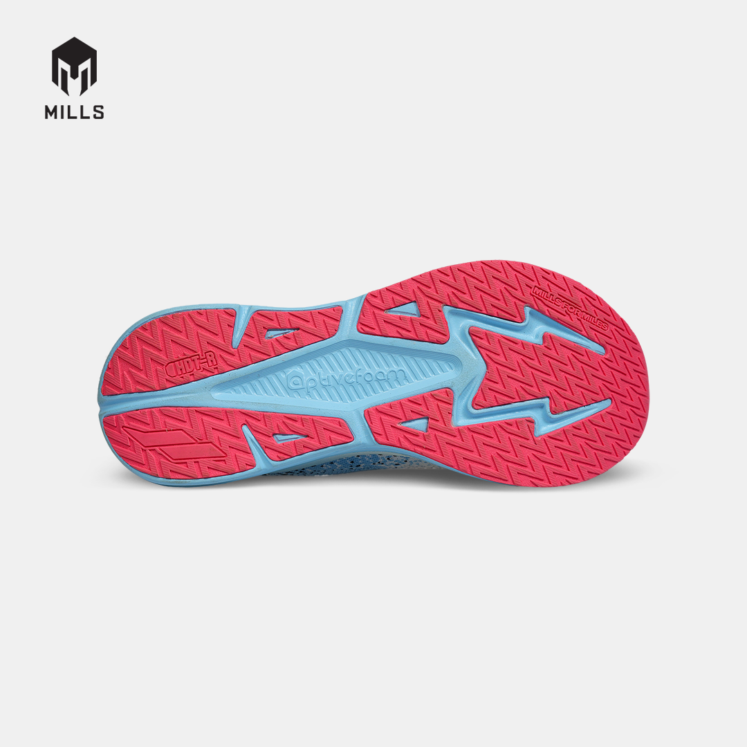 MILLS SEPATU LARI RUNNING SHOES ENERMAX NANOKNIT M2 NAVY/CYAN/RED CORAL 9108104