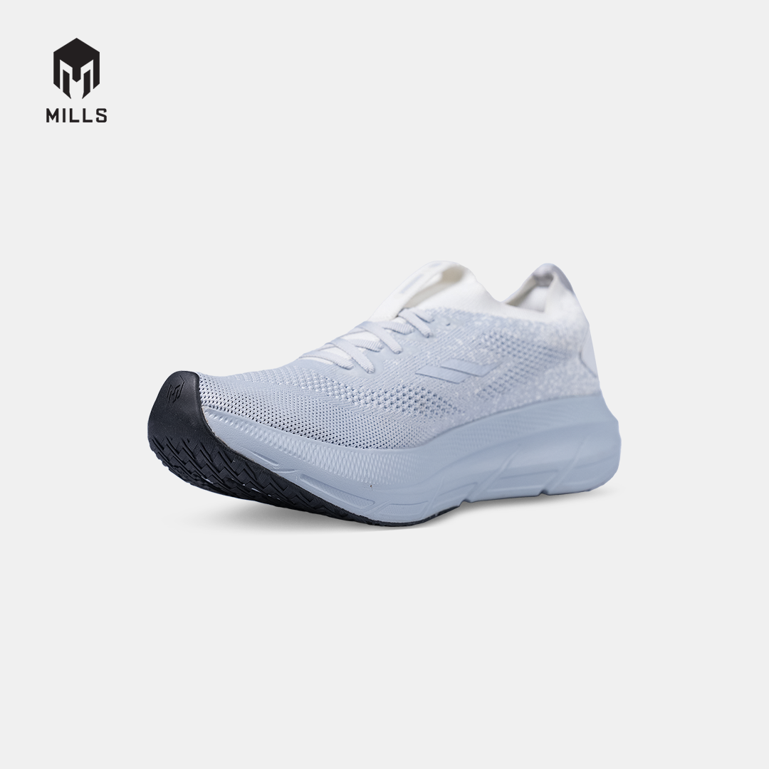 MILLS SEPATU LARI RUNNING SHOES ENERMAX NANOKNIT M2 WHITE / GREY 9108105