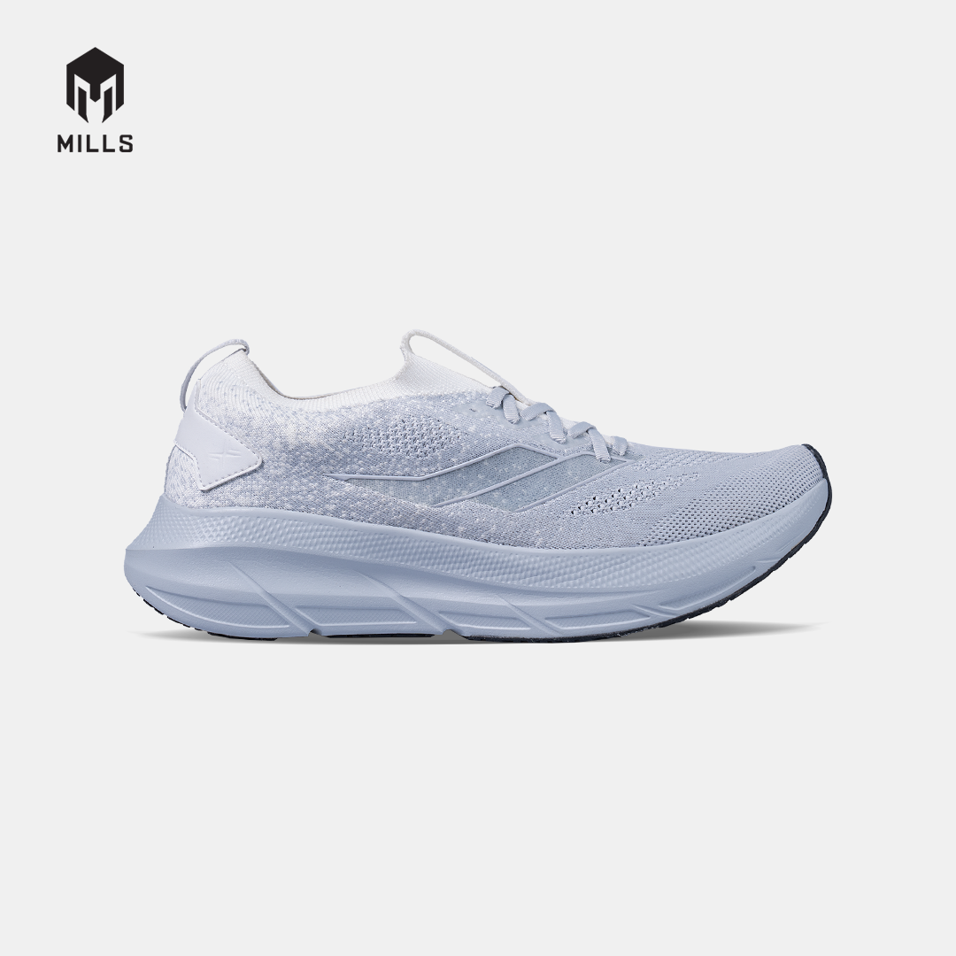 MILLS SEPATU LARI RUNNING SHOES ENERMAX NANOKNIT M2 WHITE / GREY 9108105