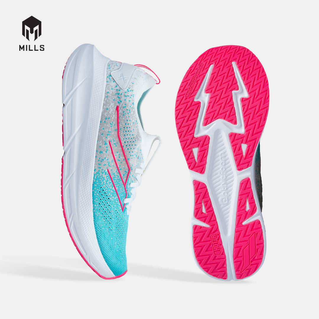 MILLS SEPATU LARI RUNNING SHOES ENERMAX NANOKNIT M2 WHITE/HOT.PINK/JAVA.CYAN 9108106