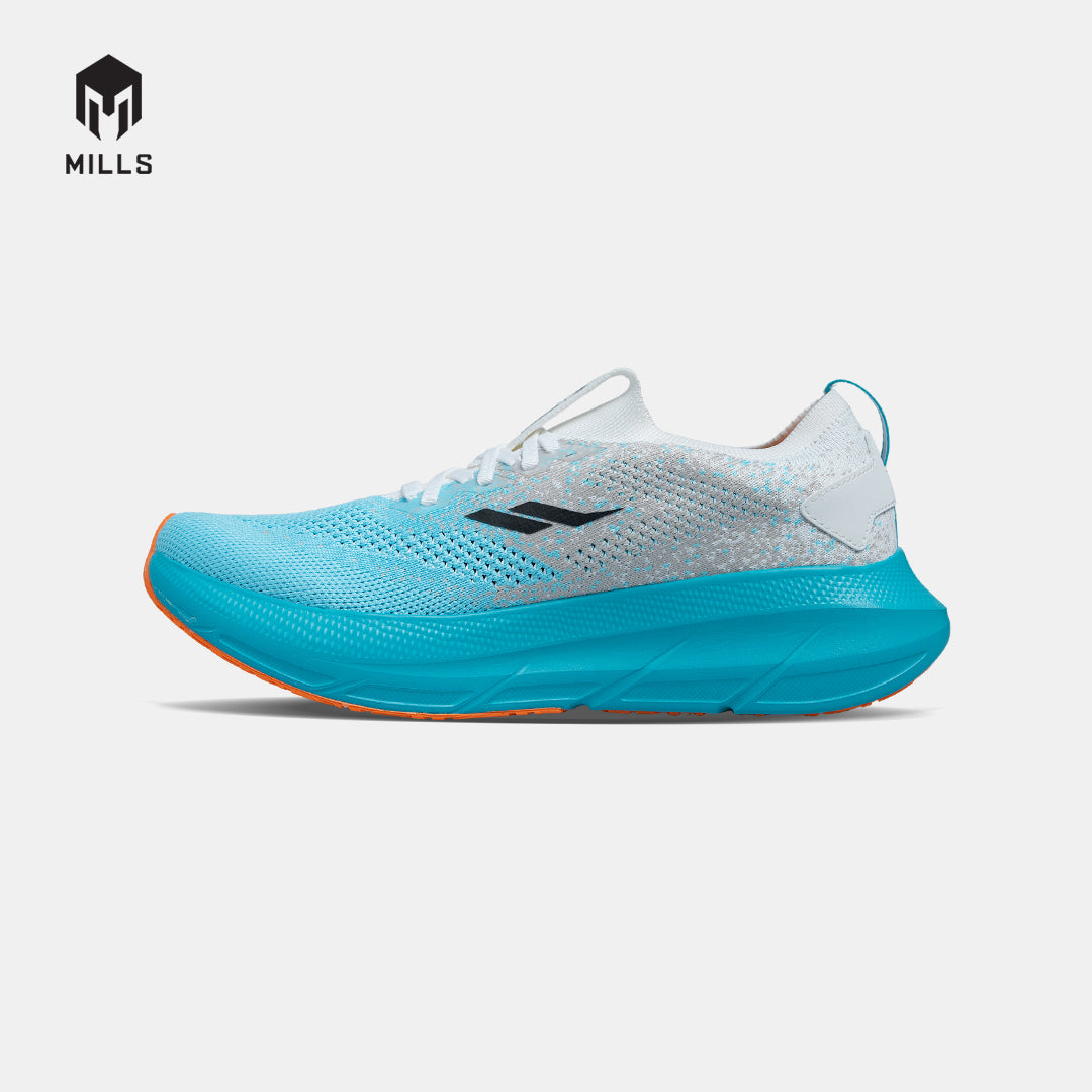 MILLS SEPATU LARI RUNNING SHOES ENERMAX NANOKNIT M2 WHITE/JAVA.CYAN/BLACK 9108107