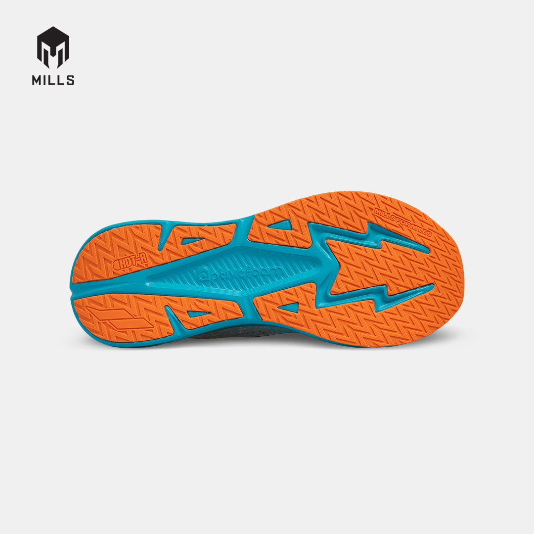 MILLS SEPATU LARI RUNNING SHOES ENERMAX NANOKNIT M2 WHITE/JAVA.CYAN/BLACK 9108107