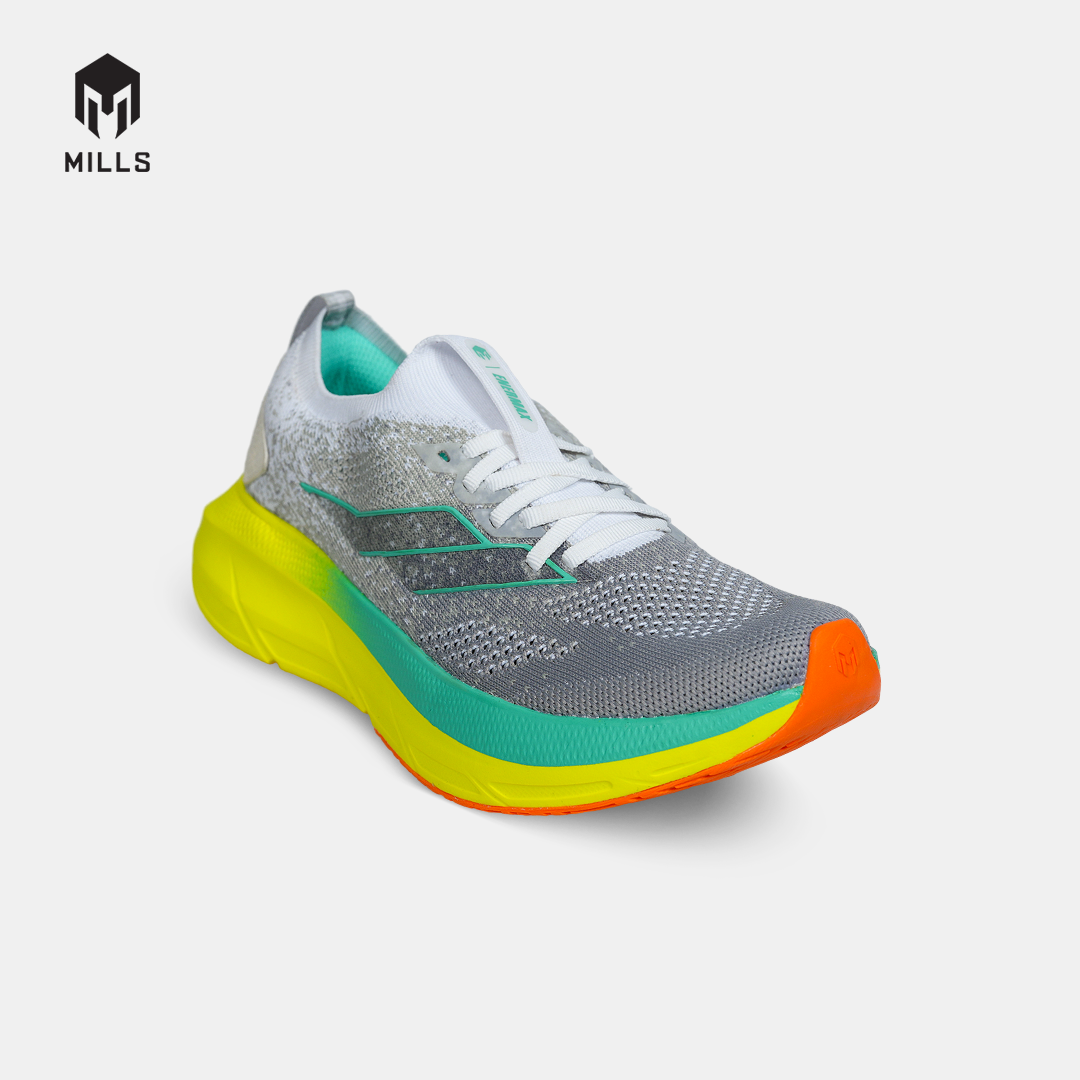 MILLS SEPATU LARI RUNNING SHOES ENERMAX NANOKNIT M2 WHITE/NEON GREEN/TOSCA 9108101