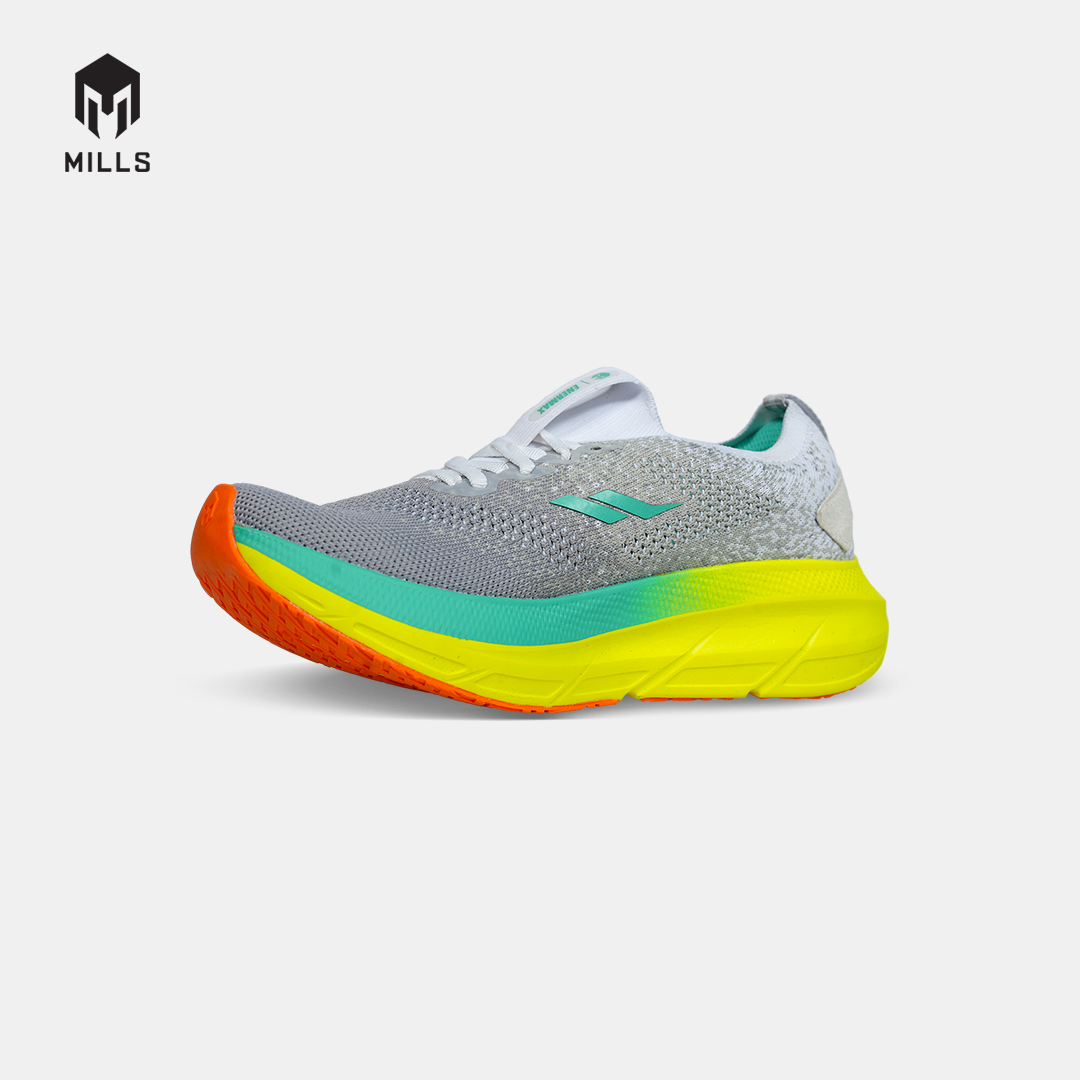 MILLS SEPATU LARI RUNNING SHOES ENERMAX NANOKNIT M2 WHITE/NEON GREEN/TOSCA 9108101