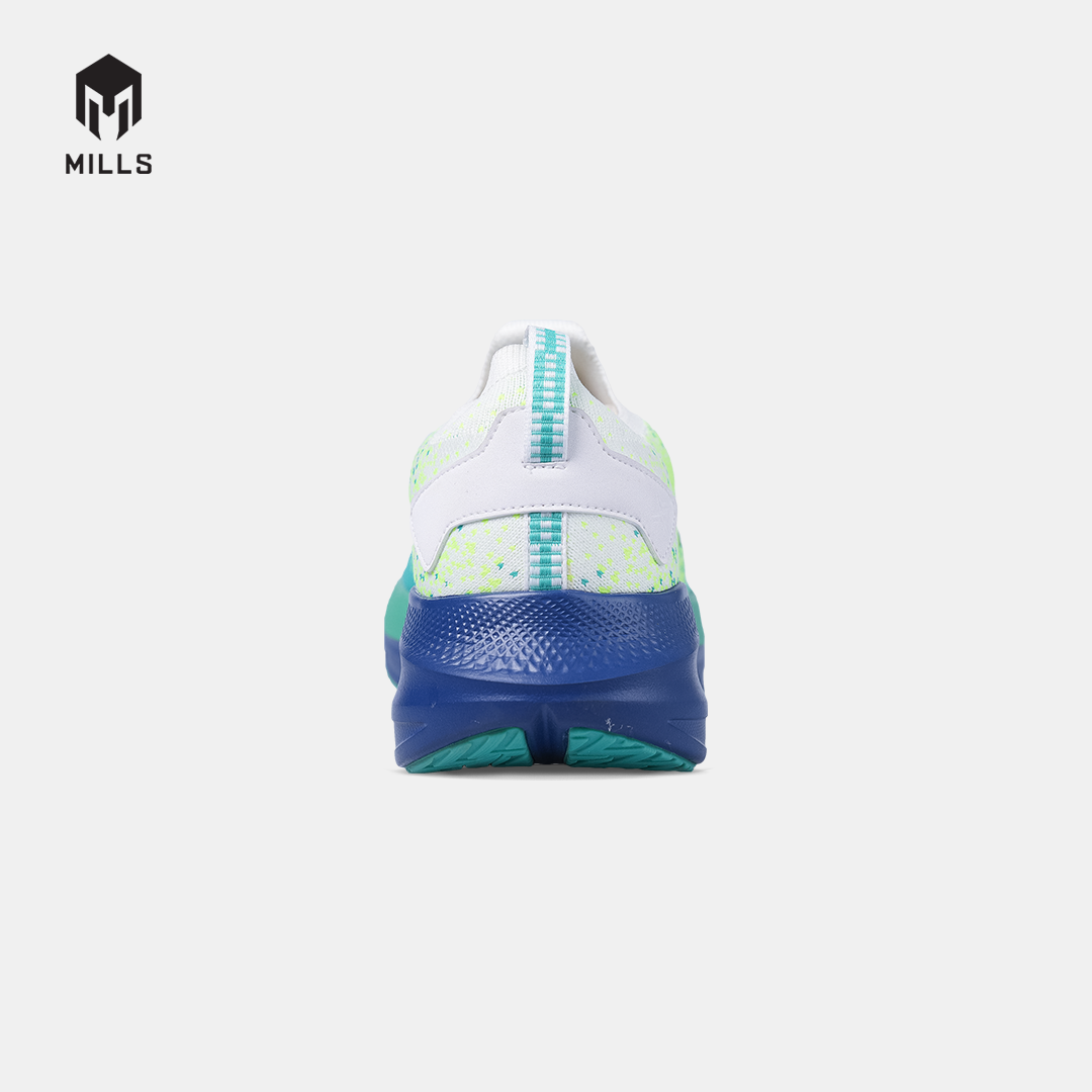 MILLS SEPATU LARI RUNNING SHOES ENERMAX NANOKNIT M2 WHITE/WAVE.GREEN/MULTICOLOR 9108111
