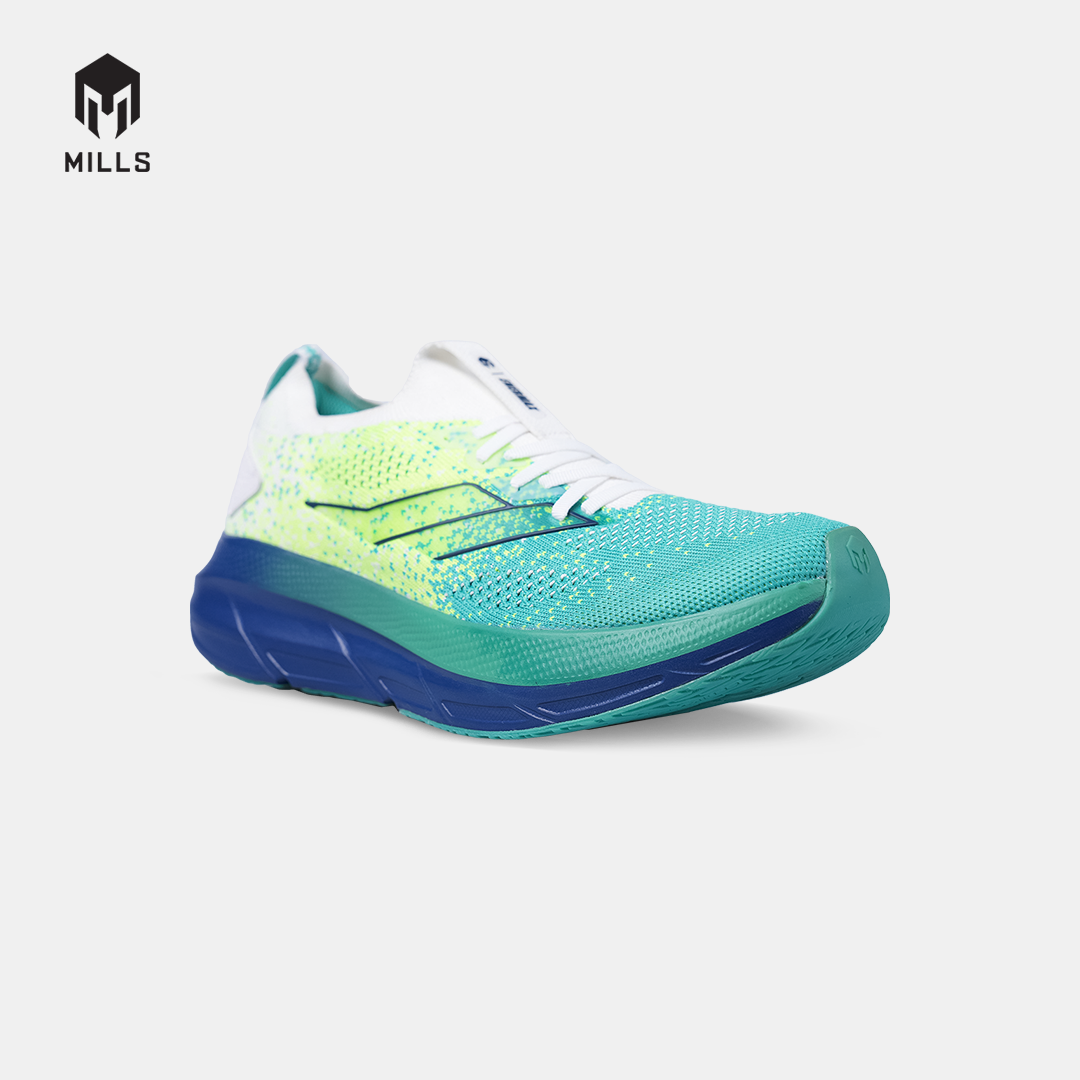 MILLS SEPATU LARI RUNNING SHOES ENERMAX NANOKNIT M2 WHITE/WAVE.GREEN/MULTICOLOR 9108111