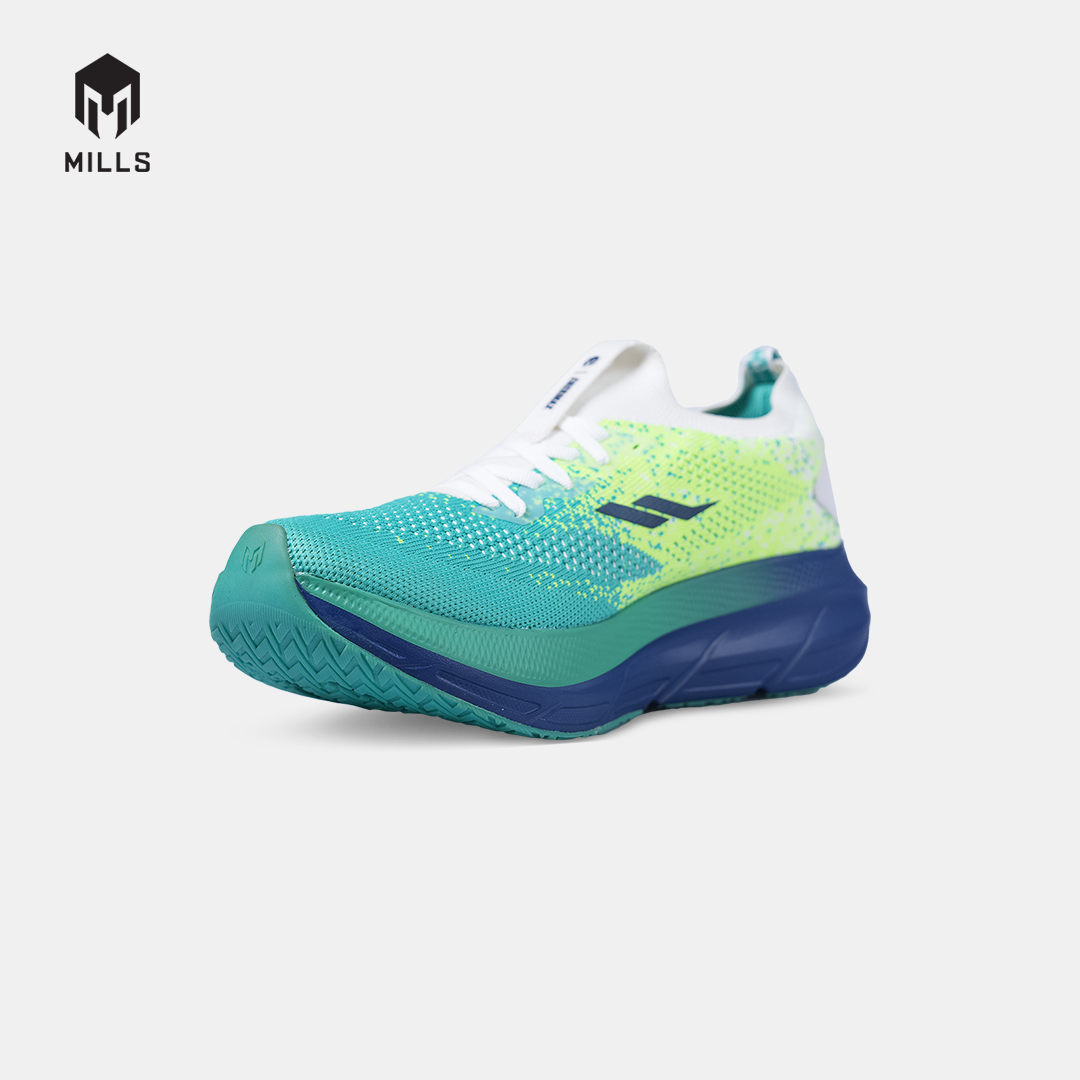 MILLS SEPATU LARI RUNNING SHOES ENERMAX NANOKNIT M2 WHITE/WAVE.GREEN/MULTICOLOR 9108111