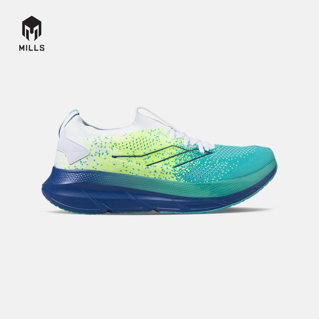MILLS SEPATU LARI RUNNING SHOES ENERMAX NANOKNIT M2 WHITE/WAVE.GREEN/MULTICOLOR 9108111