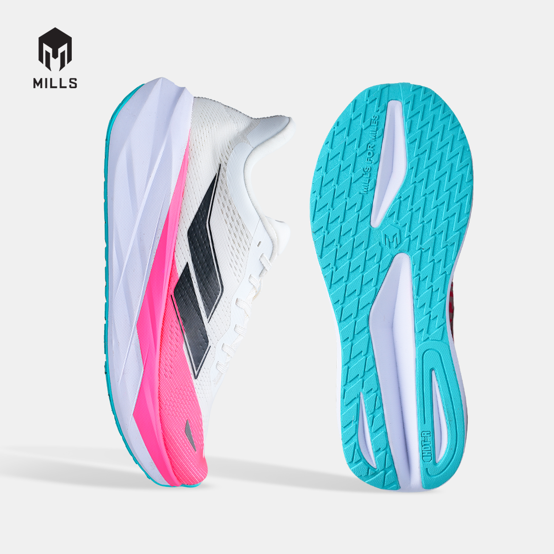 MILLS SEPATU LARI RUNNING SHOES ENERMAX TYCOON M2 WHITE / HOT PINK 9108402
