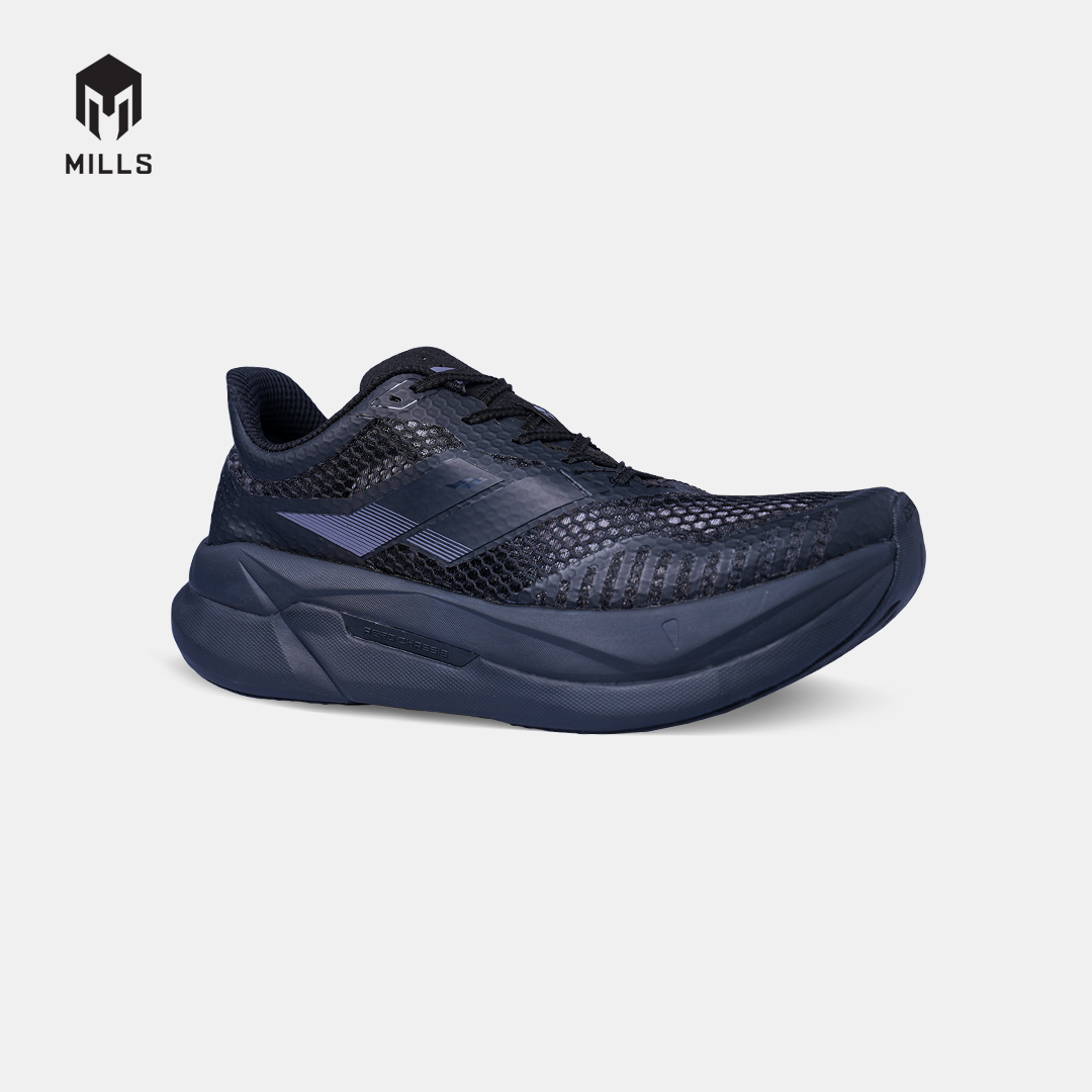 MILLS SEPATU LARI RUNNING SHOES ENERPRO ZENITH ALL.BLACK 9104513