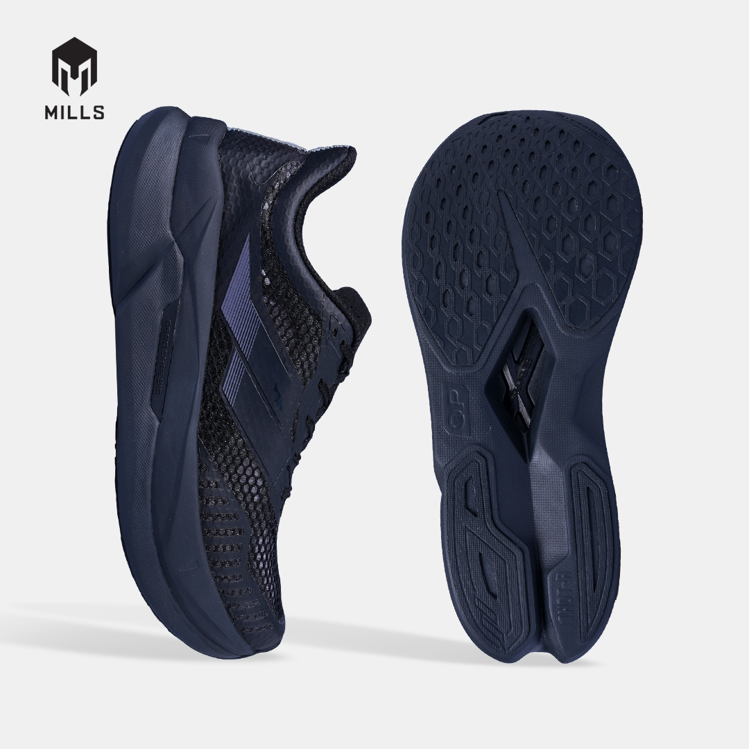 MILLS SEPATU LARI RUNNING SHOES ENERPRO ZENITH ALL.BLACK 9104513