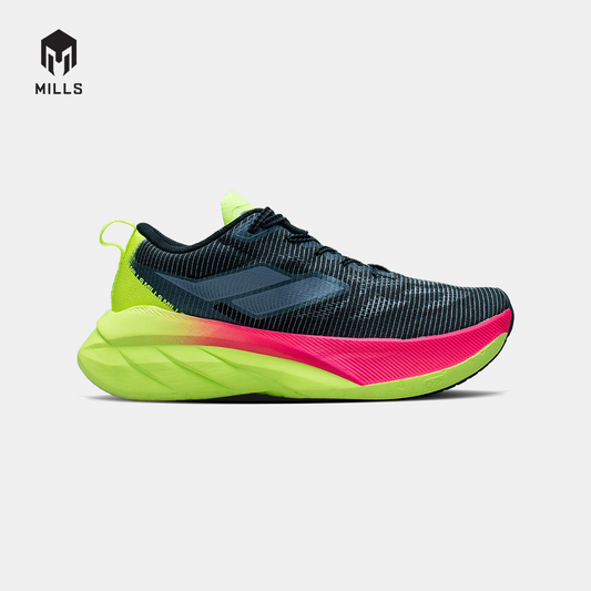 MILLS SEPATU LARI RUNNING SHOES ENERSTRIKE BLITZ M2 BLACK/NEON GREEN/MAGENTA 9107103