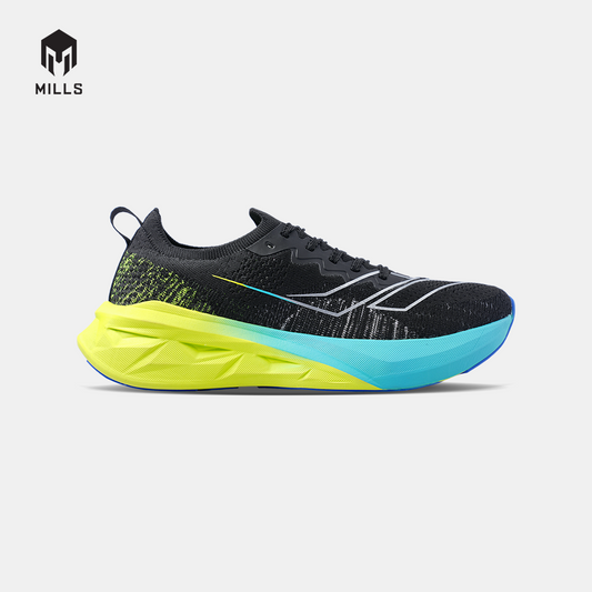MILLS SEPATU LARI RUNNING SHOES ENERSTRIKE FLY M2 BLACK/SILVER/NEON 9105208