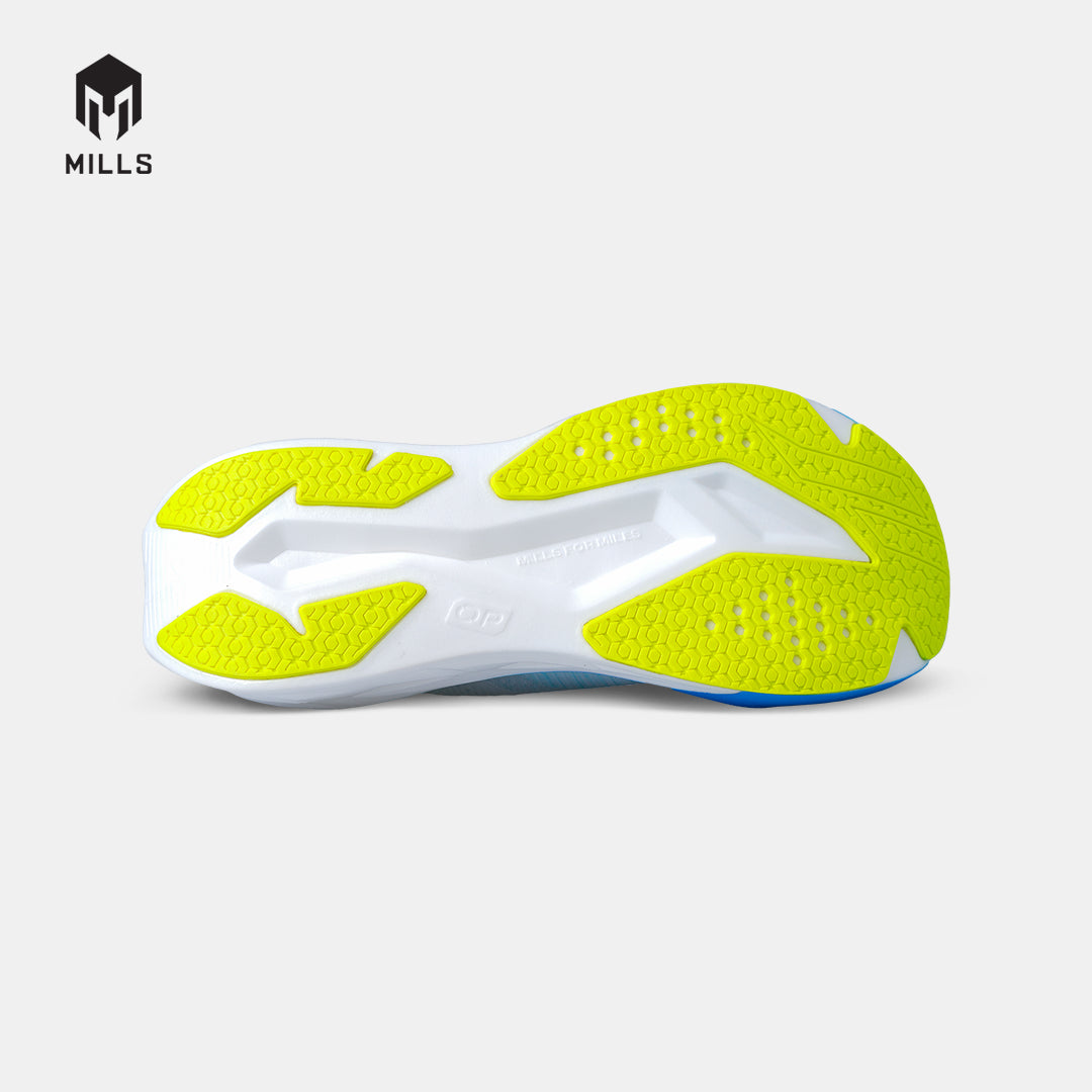 MILLS SEPATU LARI RUNNING SHOES ENERSTRIKE FLY M2 WHITE/CYBER.BLUE/LASER.LIME 9105211