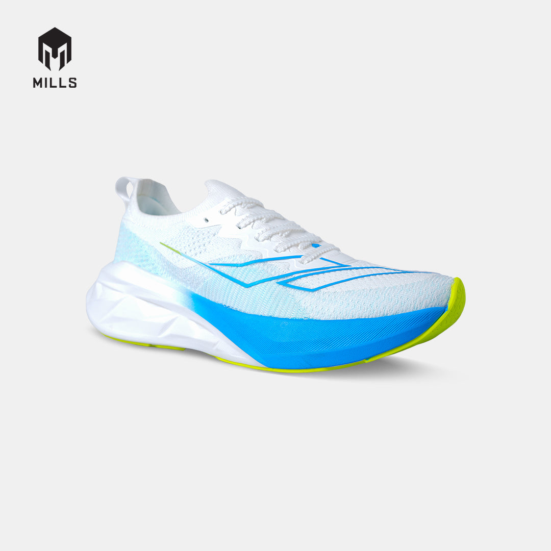 MILLS SEPATU LARI RUNNING SHOES ENERSTRIKE FLY M2 WHITE/CYBER.BLUE/LASER.LIME 9105211