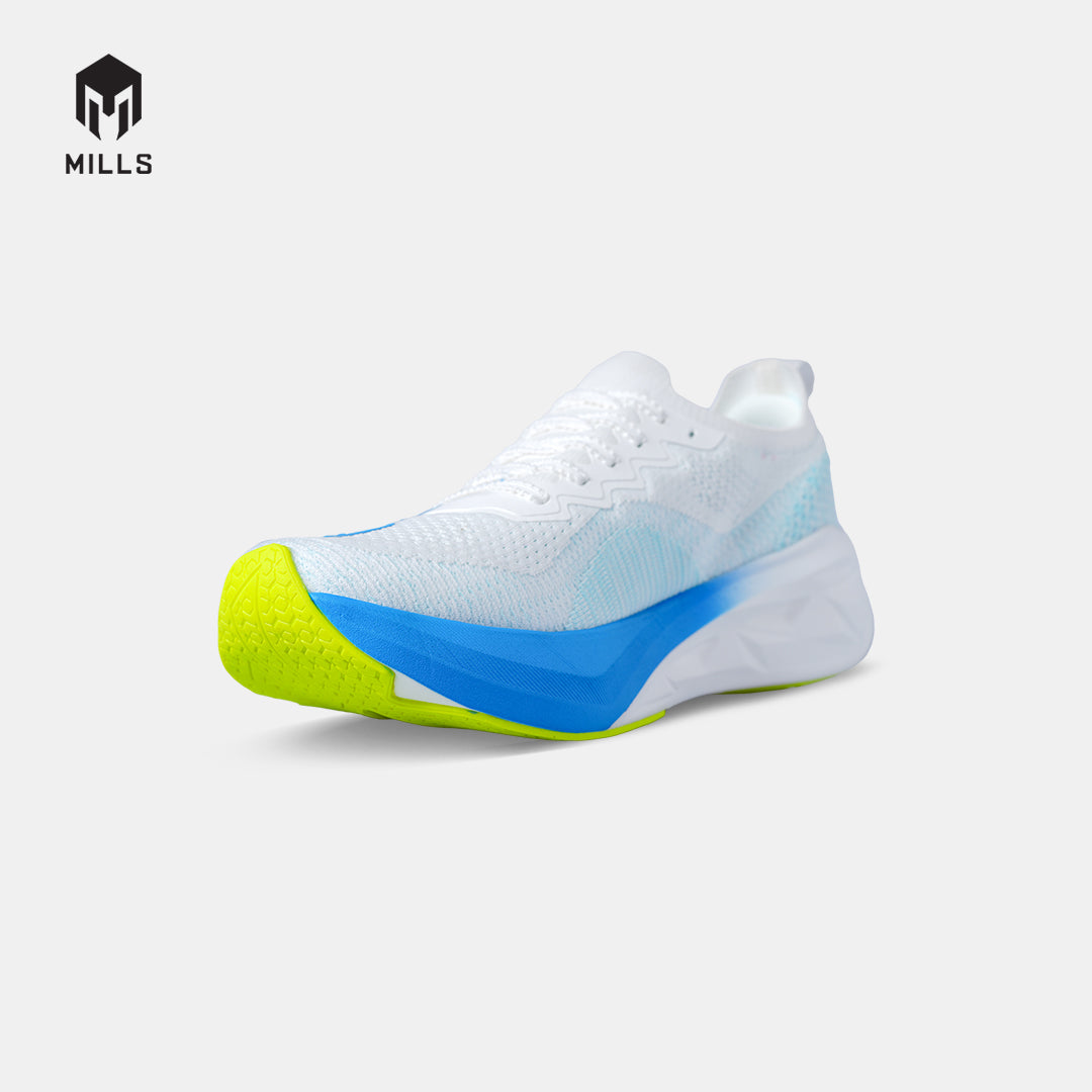MILLS SEPATU LARI RUNNING SHOES ENERSTRIKE FLY M2 WHITE/CYBER.BLUE/LASER.LIME 9105211