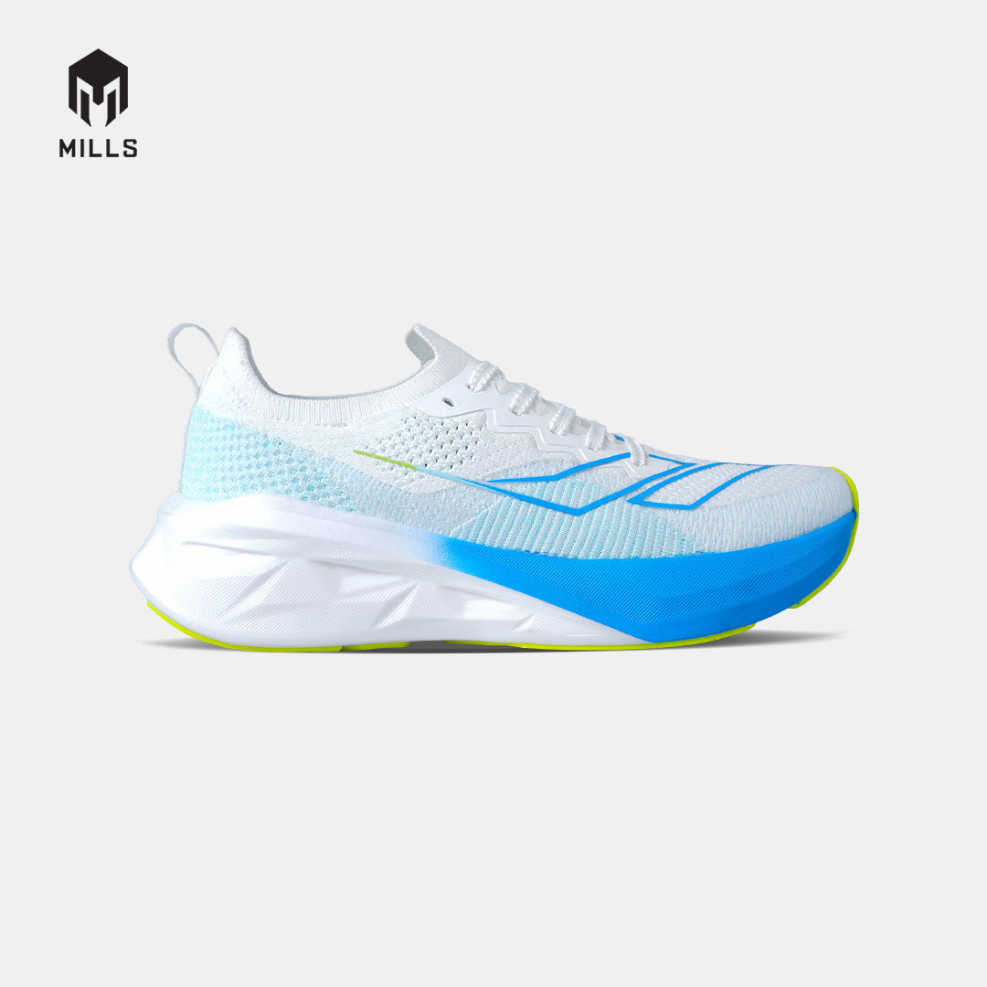 MILLS SEPATU LARI RUNNING SHOES ENERSTRIKE FLY M2 WHITE/CYBER.BLUE/LASER.LIME 9105211
