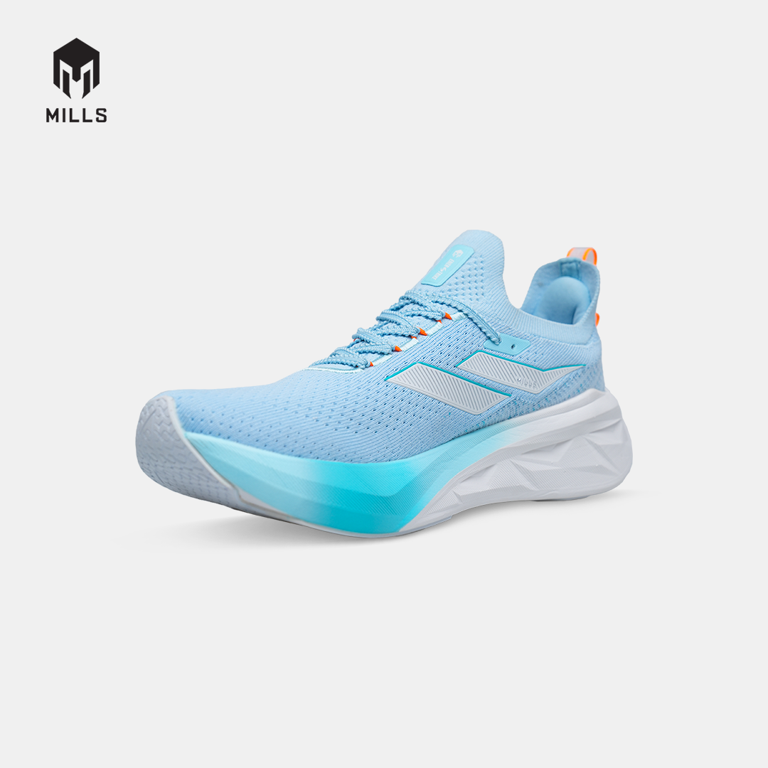 MILLS SEPATU LARI RUNNING SHOES ENERSTRIKE FLY M3 AQUA.BLUE/WHITE/FRESH.ORANGE 9108902