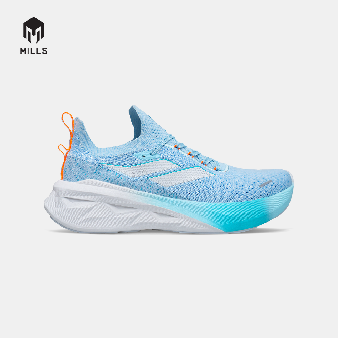MILLS SEPATU LARI RUNNING SHOES ENERSTRIKE FLY M3 AQUA.BLUE/WHITE/FRESH.ORANGE 9108902