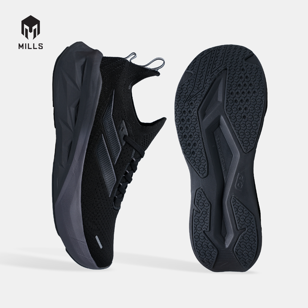MILLS SEPATU LARI RUNNING SHOES ENERSTRIKE FLY M3 BLACK/PHANTOM.BLACK 9108905
