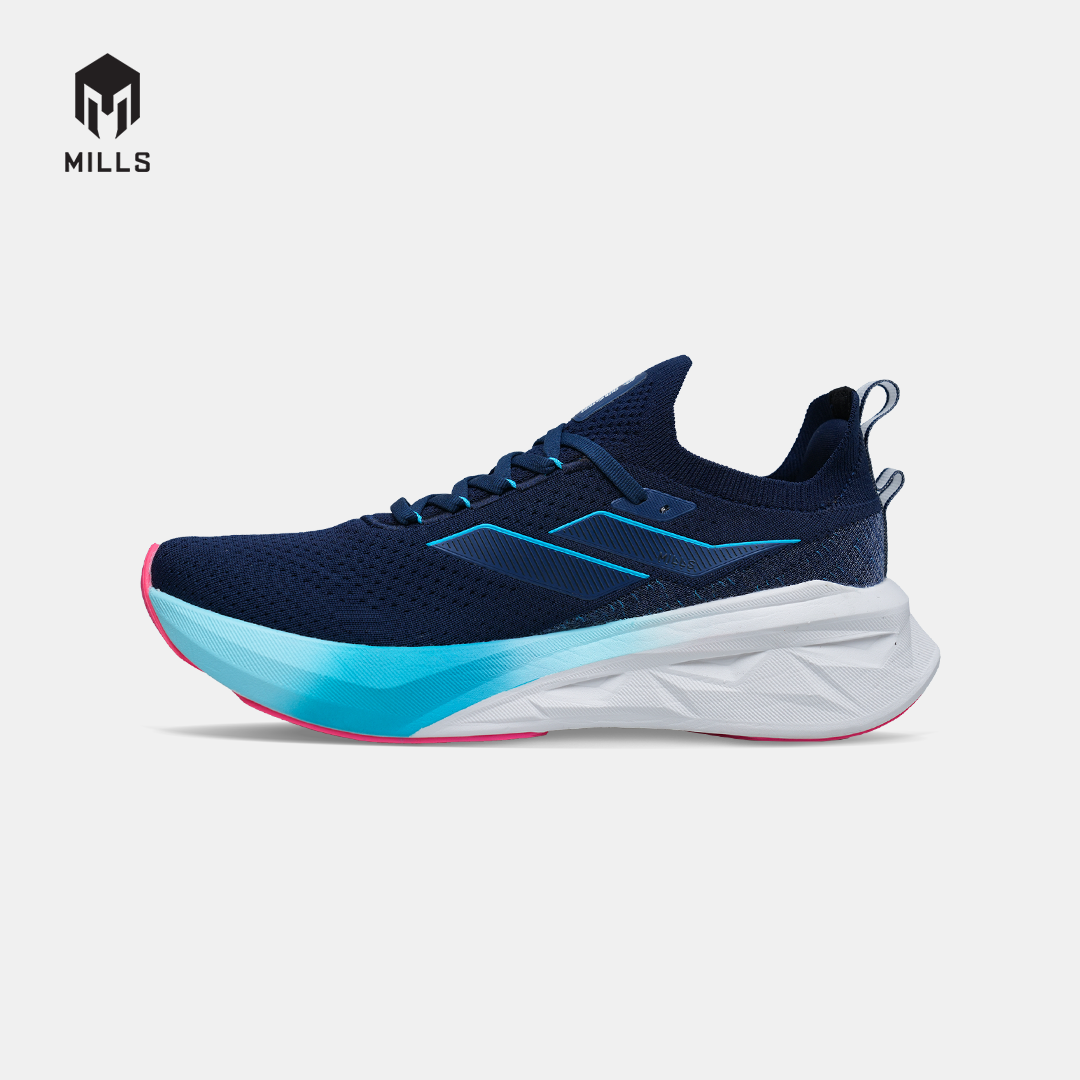 MILLS SEPATU LARI RUNNING SHOES ENERSTRIKE FLY M3 NAVY/CYAN.BLUE/HOT.PINK 9108904