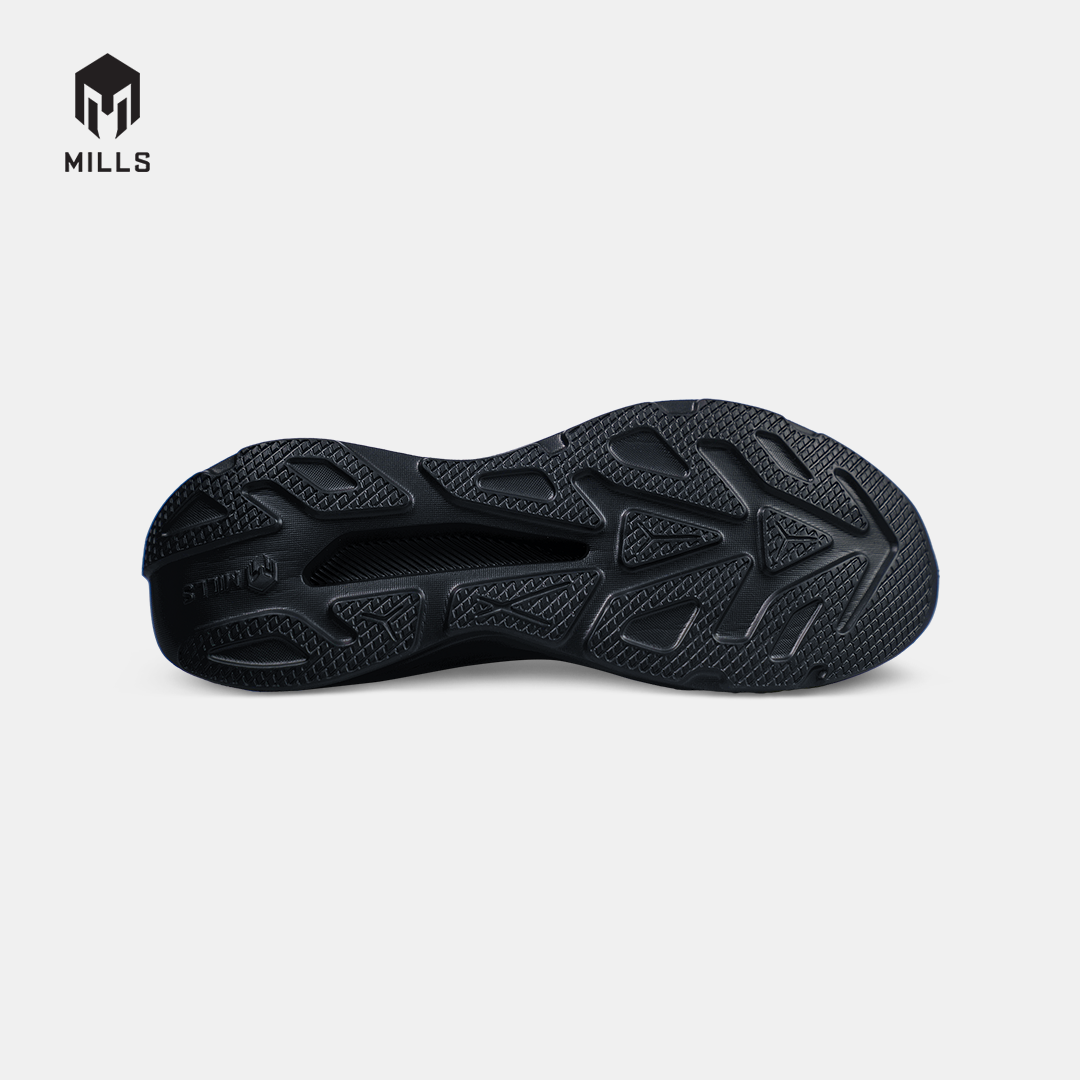 MILLS SEPATU LARI RUNNING SHOES HORIZON ALL BLACK 9109901