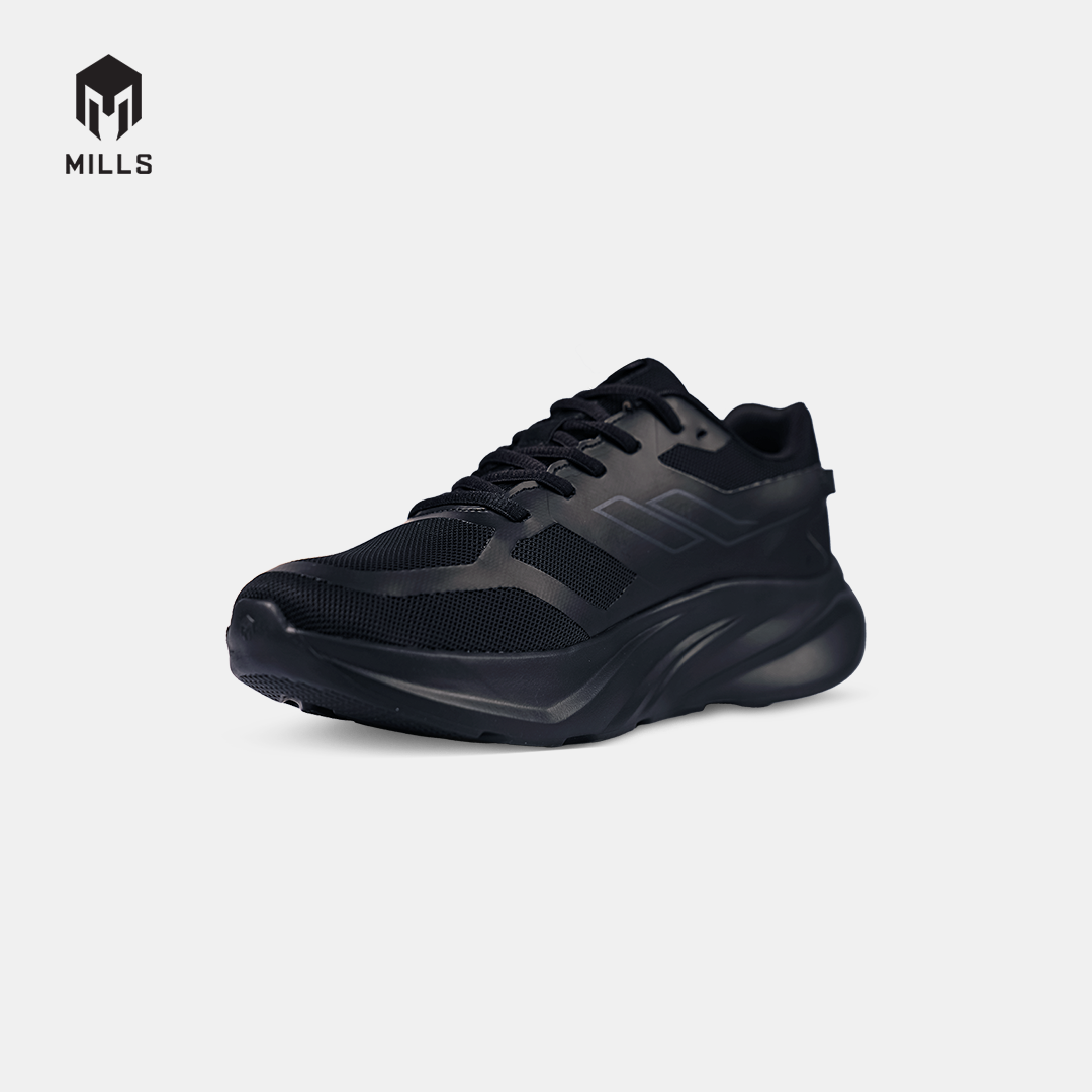 MILLS SEPATU LARI RUNNING SHOES HORIZON ALL BLACK 9109901