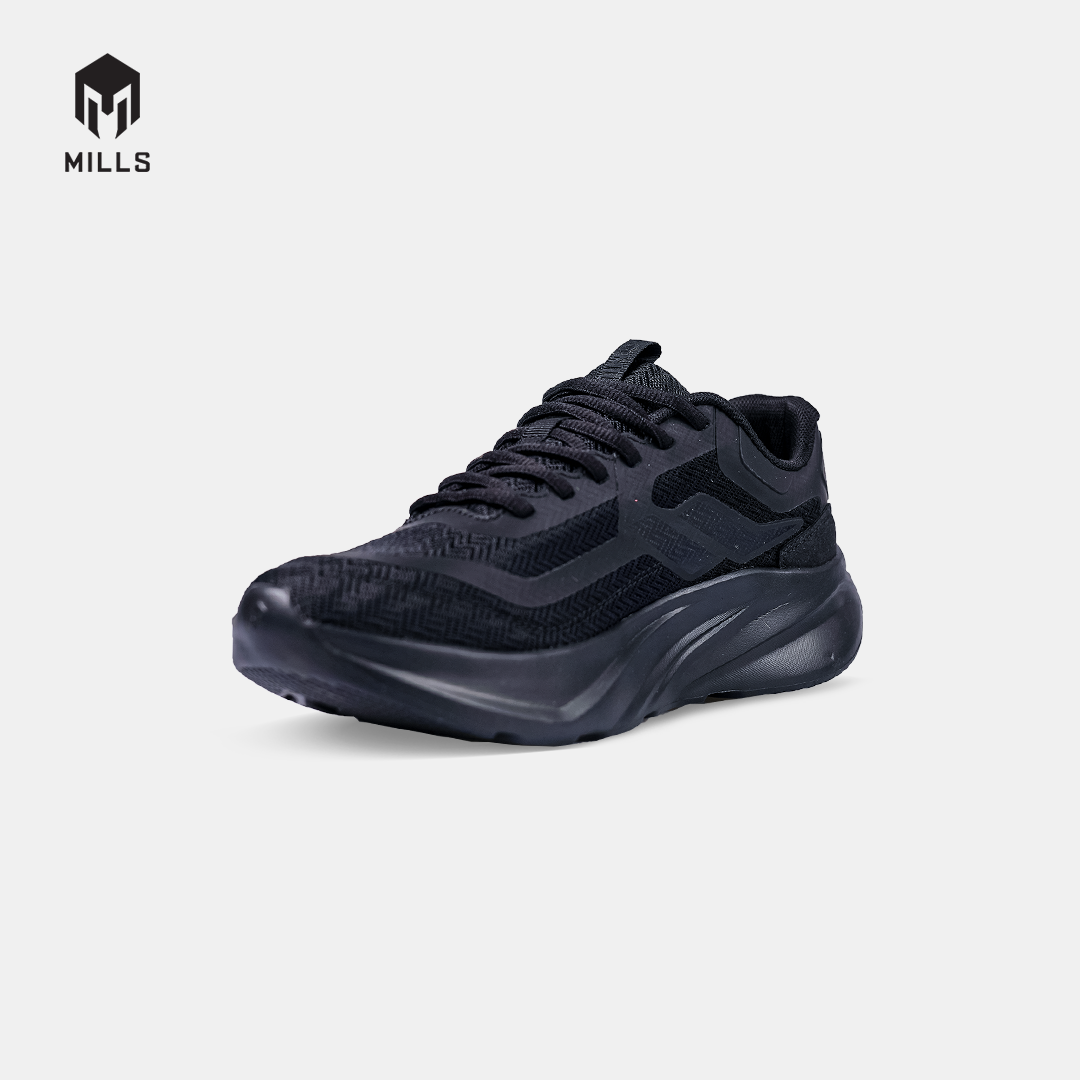 MILLS SEPATU LARI RUNNING SHOES IGNITE ALL BLACK 9110001