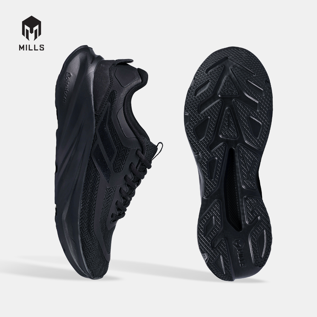 MILLS SEPATU LARI RUNNING SHOES IGNITE ALL BLACK 9110001