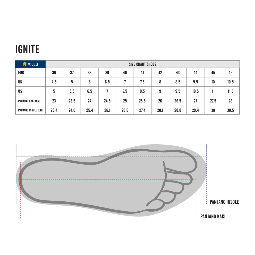 MILLS SEPATU LARI RUNNING SHOES IGNITE ALL BLACK 9110001