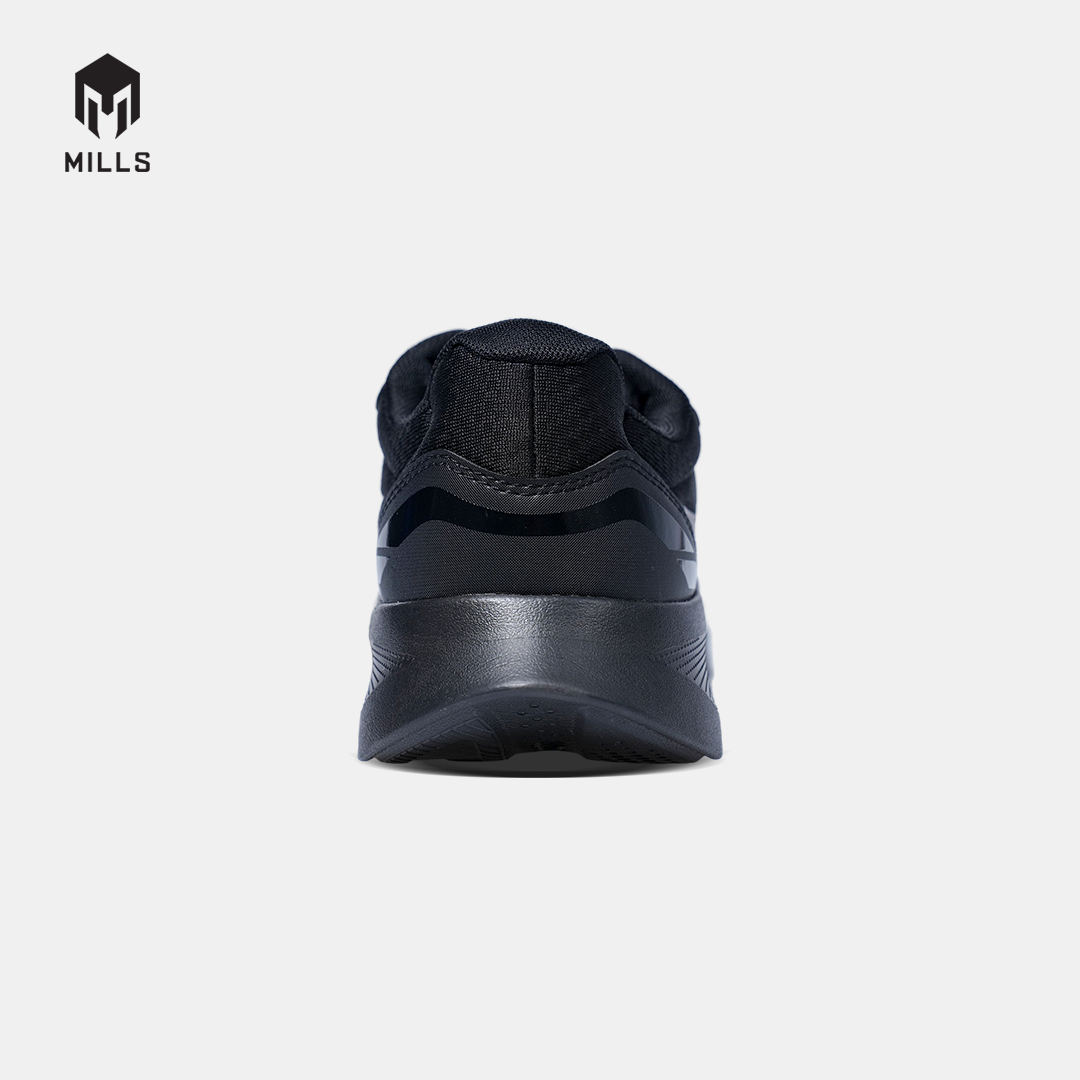 MILLS SEPATU LARI RUNNING SHOES KAISER ALL BLACK 9106402