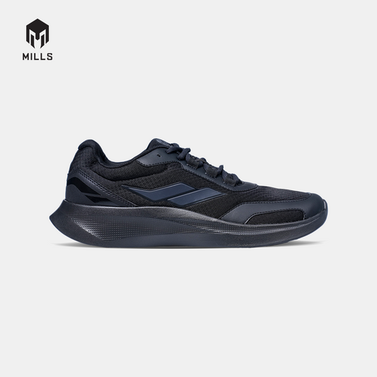 MILLS SEPATU LARI RUNNING SHOES KAISER ALL BLACK 9106402