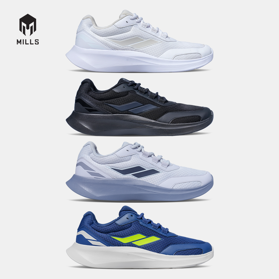MILLS SEPATU LARI RUNNING SHOES KAISER GREY/DK.GREY/BLACK 9106403