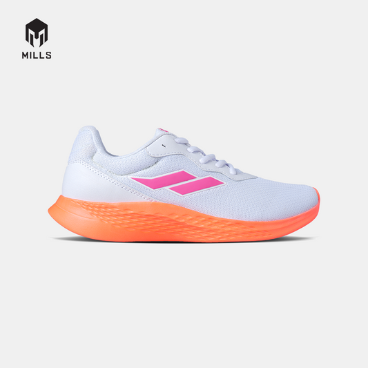 MILLS SEPATU LARI WANITA WOMEN RUNNING SHOES SPECTER FL WHITE/IGNITE.PEACH/POWER.PINK 9101601