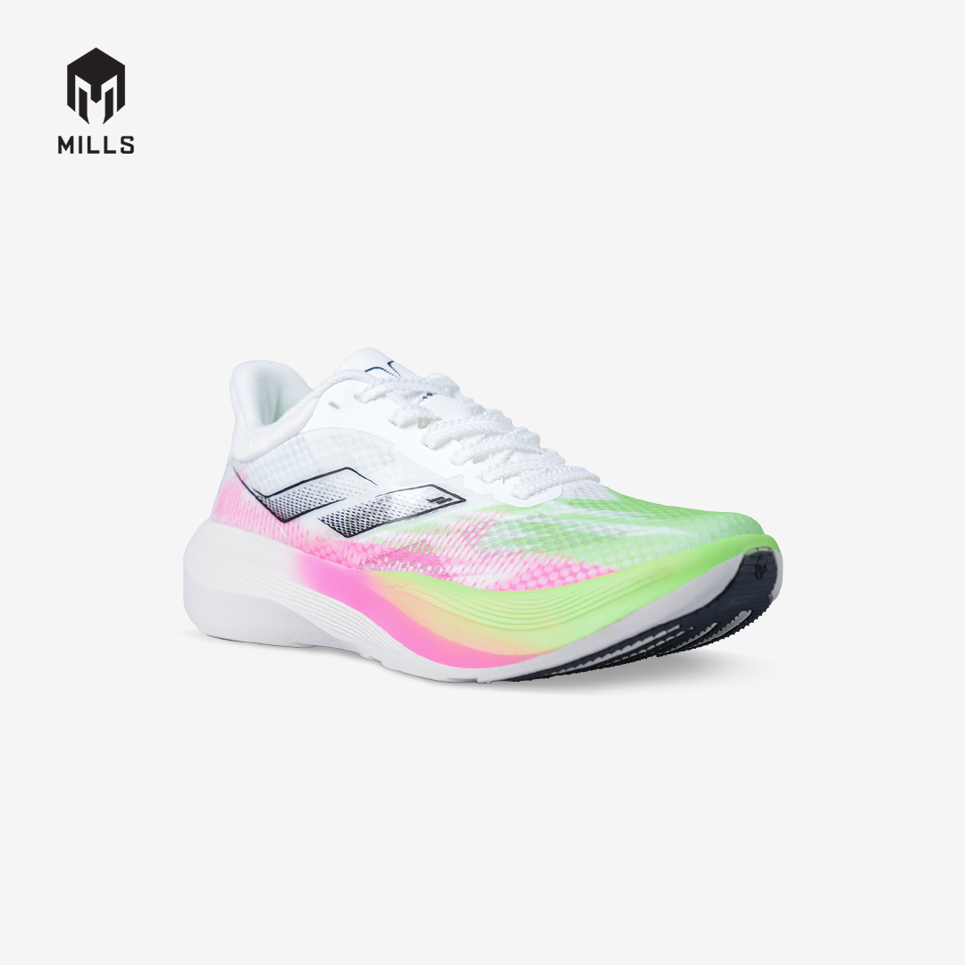 MILLS SEPATU LARI RUNNING SHOES TREXIMO FURY WHITE / HOT PINK / ACID GREEN 9109601