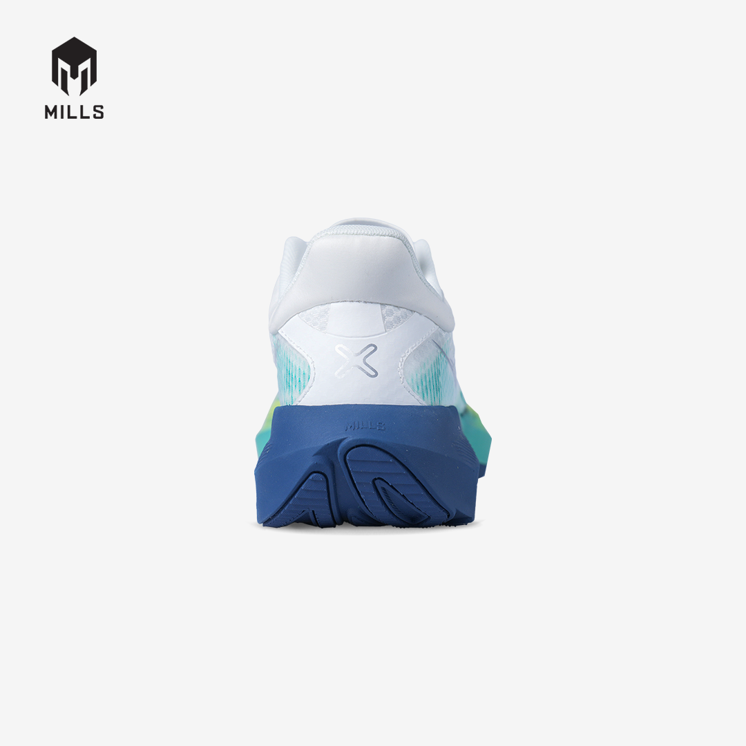 MILLS SEPATU LARI RUNNING SHOES TREXIMO FURY WHITE / STEEL BLUE / ACID GREEN 9109602