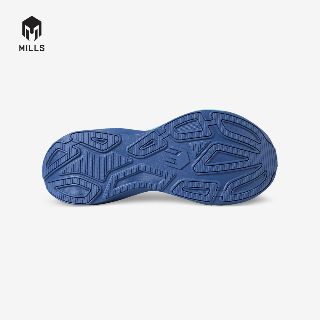 MILLS SEPATU LARI RUNNING SHOES TREXIMO FURY WHITE / STEEL BLUE / ACID GREEN 9109602