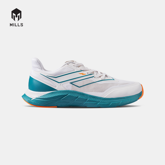 MILLS SEPATU LARI RUNNING SHOES TREXIMO SAGA M3 ANTIQUE WHITE/DK.GREEN/ORANGE 9106106