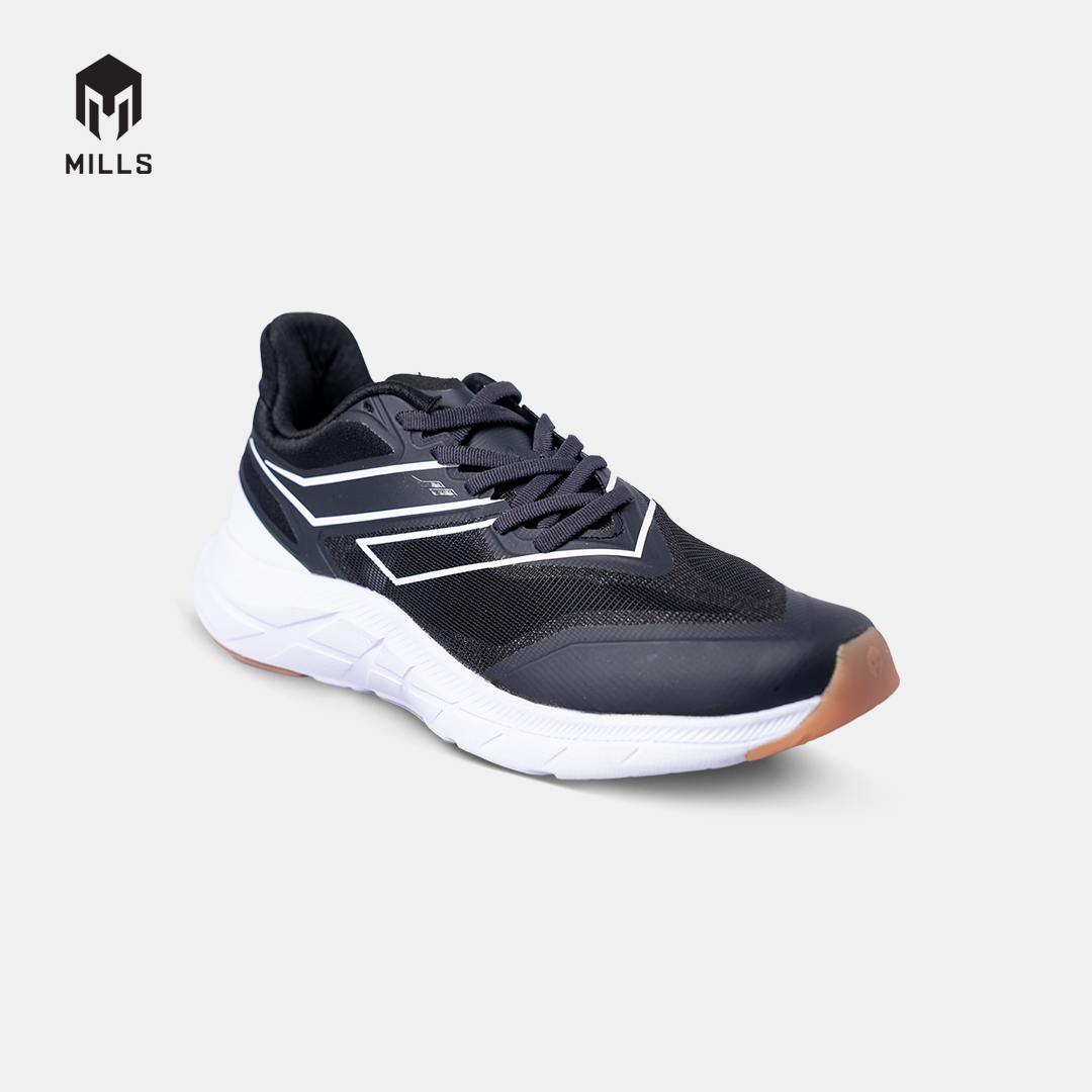 MILLS SEPATU LARI RUNNING SHOES TREXIMO SAGA M3 BLACK/WHITE/GUM 9106101