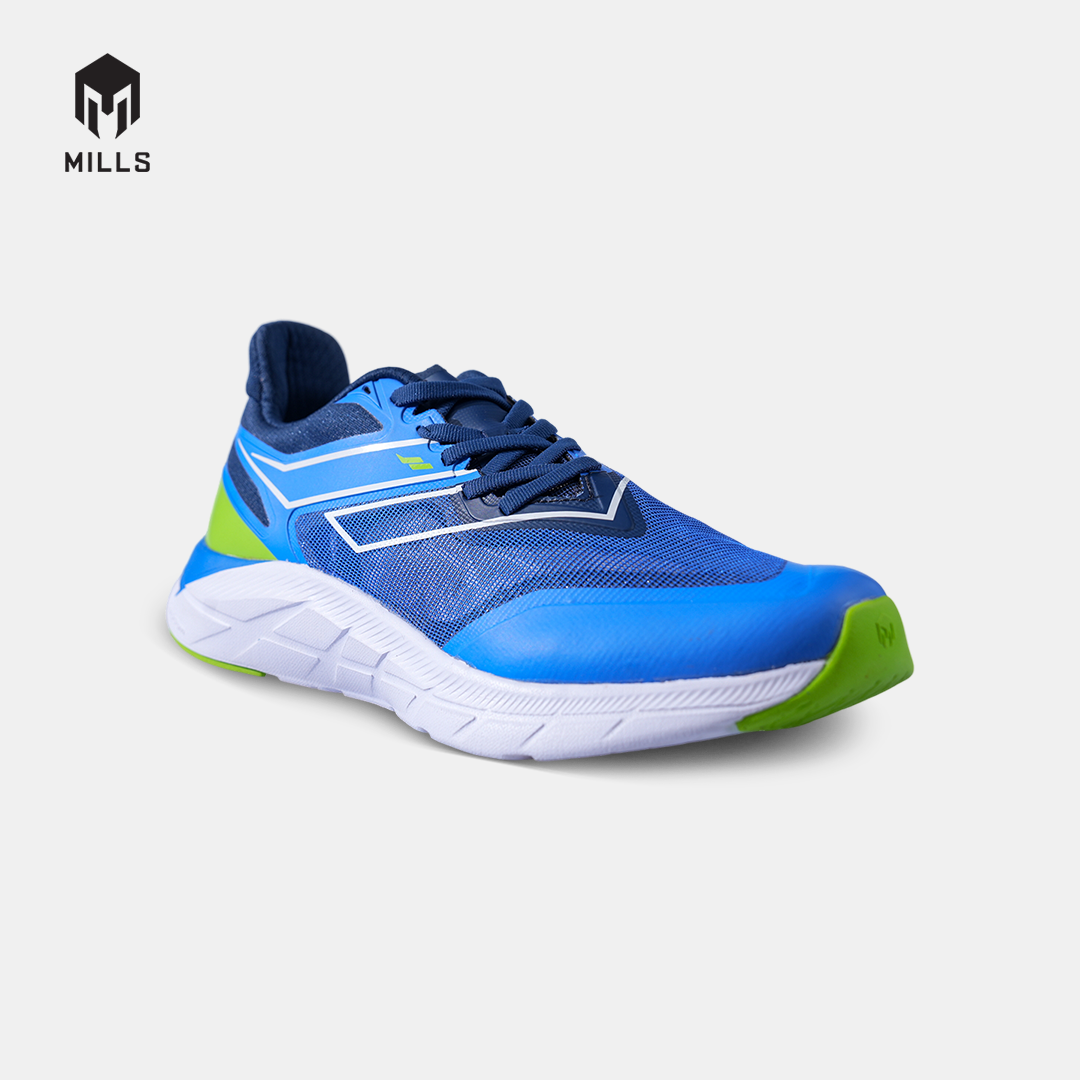 MILLS SEPATU LARI RUNNING SHOES TREXIMO SAGA M3 MARINA BLUE/WHITE/LIME GREEN 9106107