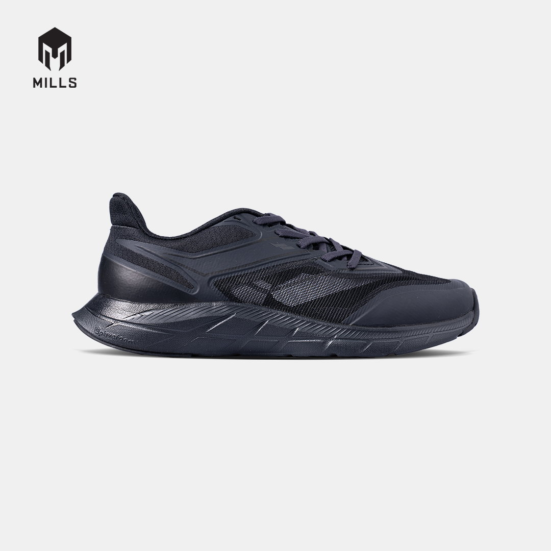 MILLS SEPATU LARI RUNNING SHOES TREXIMO SAGA M3 TRIPPLE BLACK 9106102