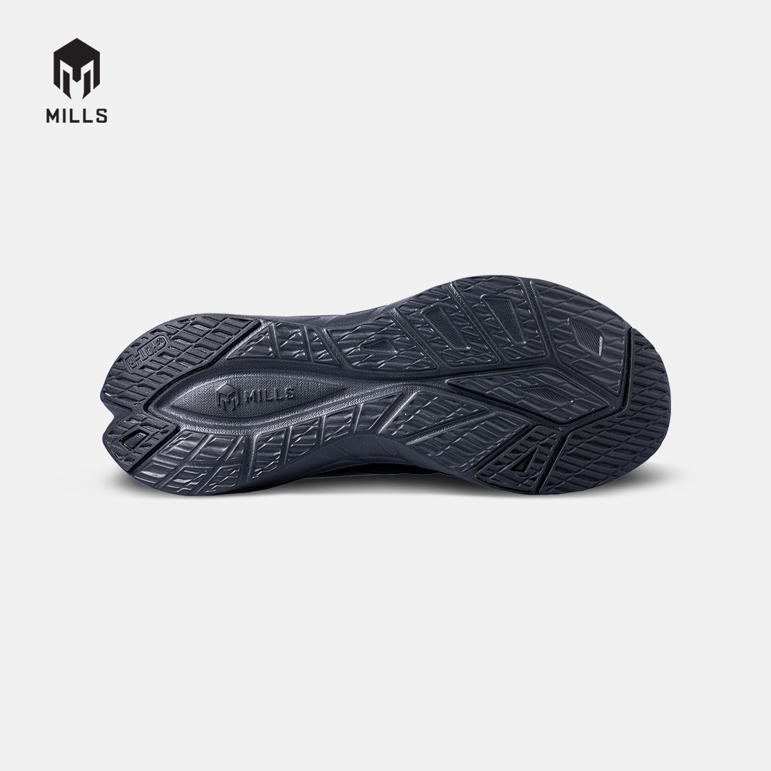 MILLS SEPATU LARI RUNNING SHOES TREXIMO SAGA M3 TRIPPLE BLACK 9106102
