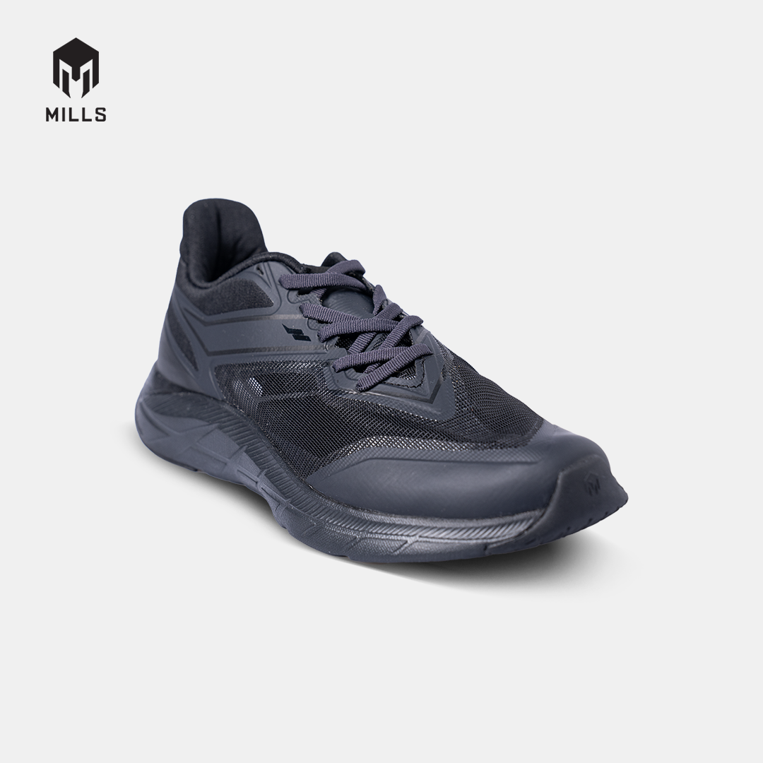 MILLS SEPATU LARI RUNNING SHOES TREXIMO SAGA M3 TRIPPLE BLACK 9106102